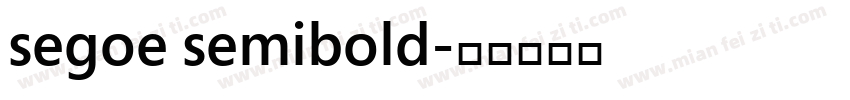 segoe semibold字体转换